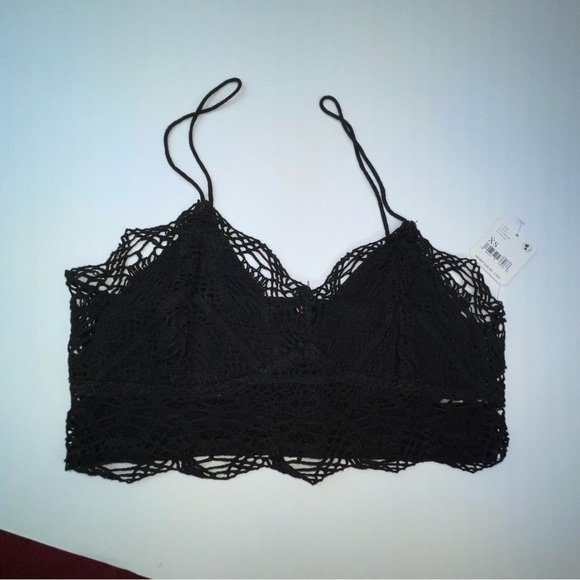 NWT Free People Mariana Bralette Black Sz XS - Picture 7 of 11